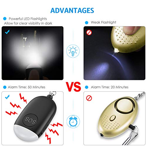 130dB Rechargeable Safe Sound Personal Alarm (2 Pack)