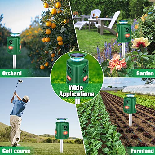 360° Solar Ultrasonic Animal Repeller for Self Defense