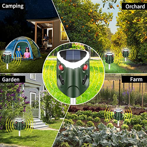 360° Outdoor Solar Animal Repeller, Waterproof - Protects Farm