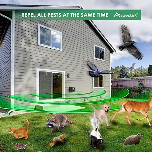 ASPECTEK Yard Sentinel 2-Pack Outdoor Ultrasonic Animal Control