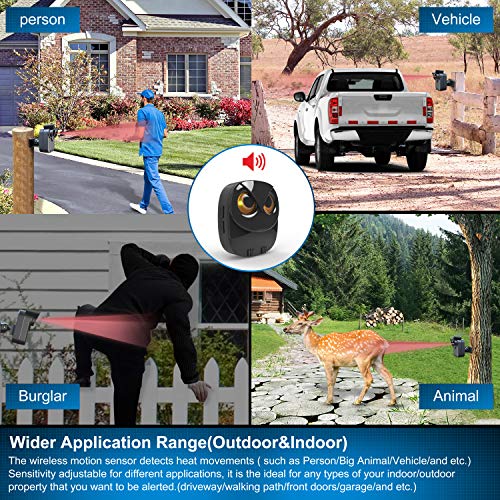 Outdoor Driveway Alarm Set- 1 Receiver, 2 Sensors