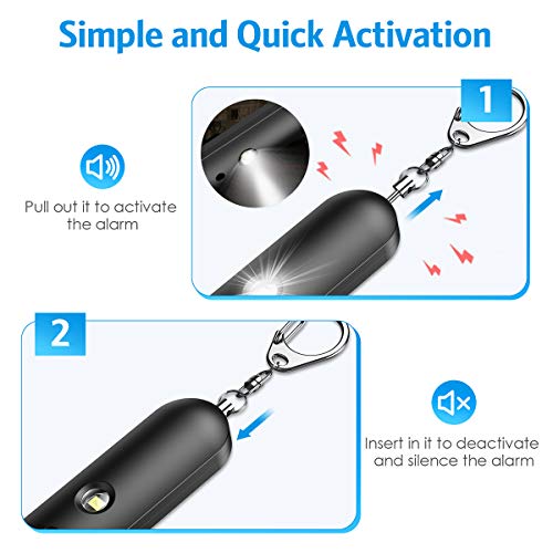 Safe Sound Personal Alarm, 130dB Keychain, Dual Speaker