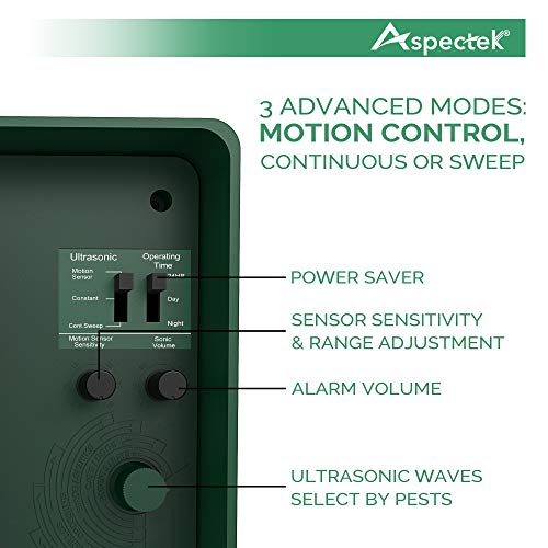 ASPECTEK Yard Sentinel 2-Pack Outdoor Ultrasonic Animal Control