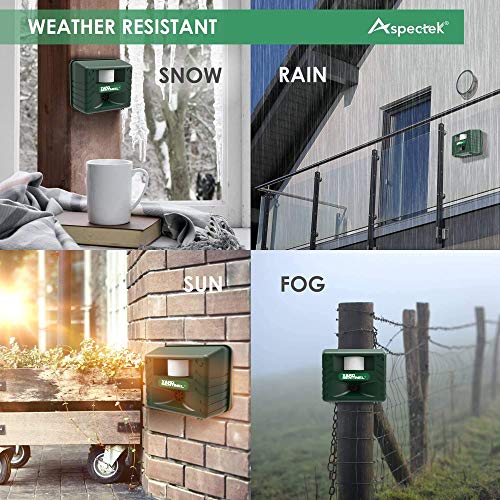 ASPECTEK Yard Sentinel 2-Pack Outdoor Ultrasonic Animal Control