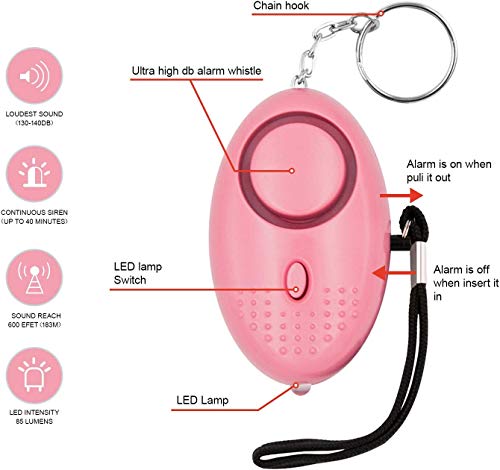140DB Personal Alarm Keychain - Pack of 12
