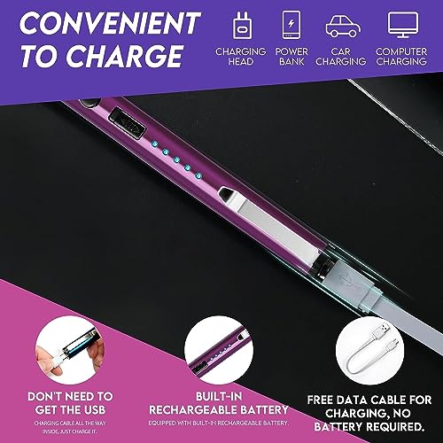AIMHUNTER Purple Stun Gun Pen with Flashlight