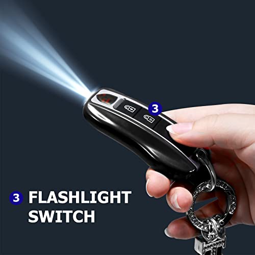 Compact Stun Gun: Flashlight, Wrist Strap - Unique Design