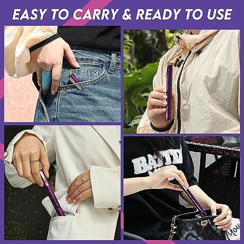 AIMHUNTER Purple Stun Gun Pen with Flashlight