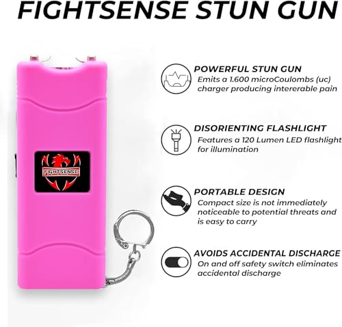 Pink Bling Self Defense Combo: Stun Gun & Pepper Spray