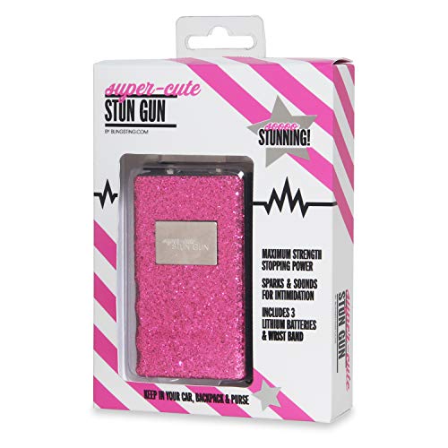 Pink Glitter Stun Gun - Powerful & Compact