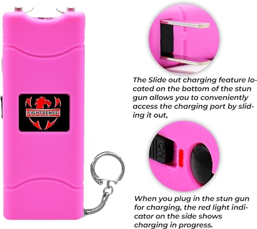 Pink Bling Self Defense Combo: Stun Gun & Pepper Spray