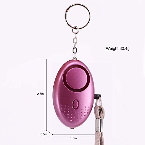 140dB Personal Alarm Keychain with LED Light - 2 Pack
