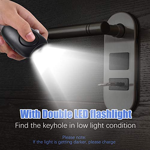130db Personal Alarm Keychain with LED Lights (3 Pack)