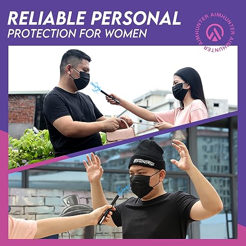 AIMHUNTER Women's High Voltage Stun Gun with LED Flashlight