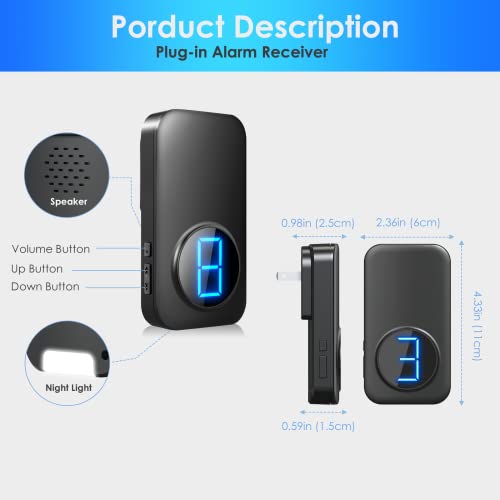Weather Resistant Wireless Driveway Alarm - Protect Property