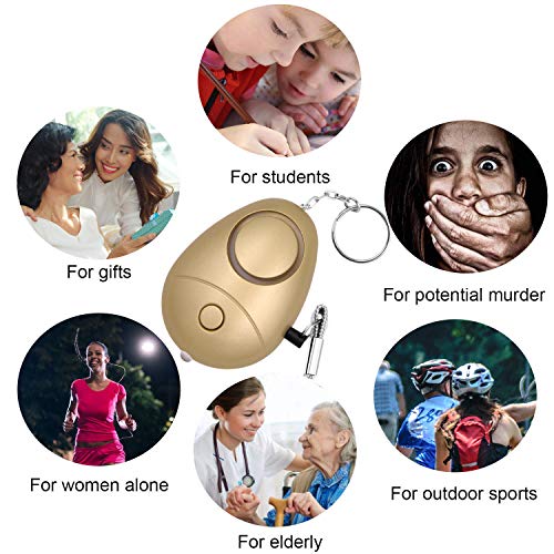 KOSIN Personal Alarm: 140DB Keychain with LED Lights