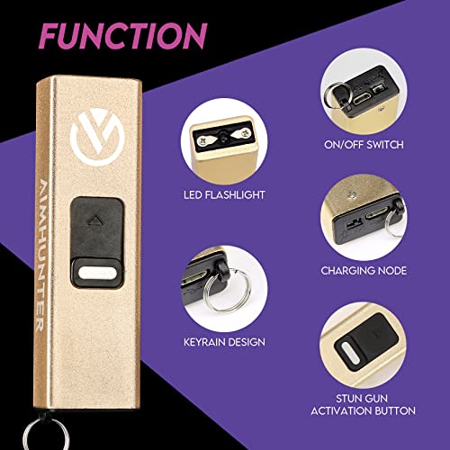 AIMHUNTER 10 Mini Volt Micro Stun Gun (Gold)