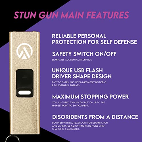 AIMHUNTER 10 Mini Volt Micro Stun Gun (Gold)