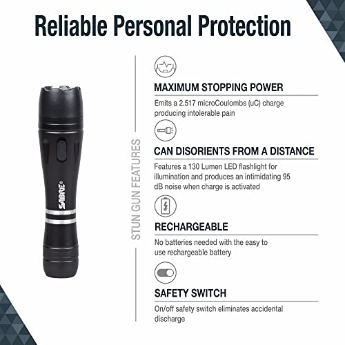 SABRE Tactical Stun Gun with LED Flashlight