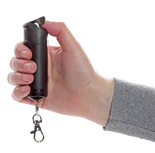 Mace Brand KeyGuard Black Pepper Spray - Powerful 10ft