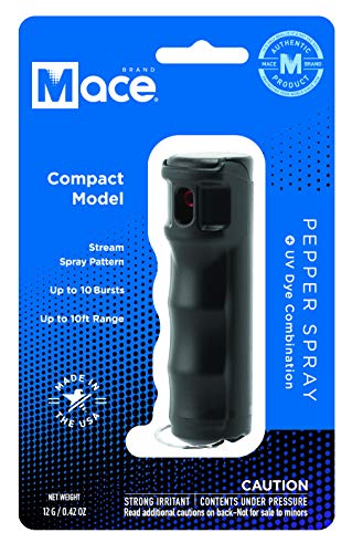 Mace Brand KeyGuard Black Pepper Spray - Powerful 10ft