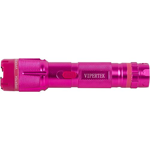VIPERTEK VTS-T03 LED Flashlight Stun Gun, Pink