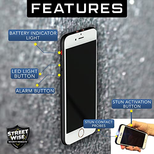 Cell Phone Stun Gun - 14,000,000 Volts, LED Flashlight