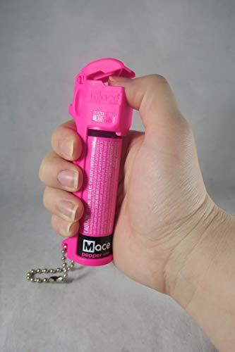 Neon Pink Mace Personal Pepper Spray - 12' Self Defense