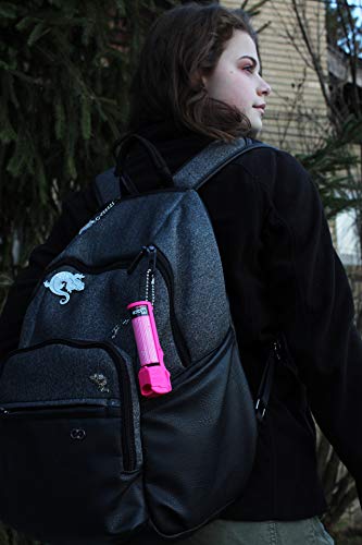 Neon Pink Mace Personal Pepper Spray - 12' Self Defense