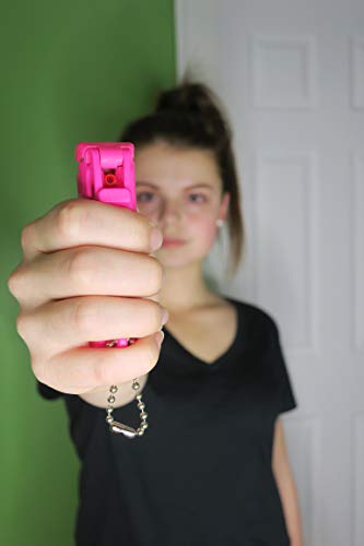 Neon Pink Mace Personal Pepper Spray - 12' Self Defense