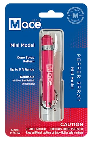 KeyGuard Mini Pepper Spray, Pink, 2-Pack – Powerful Self Defense Keychain