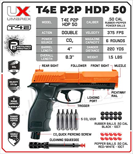 T4E HDP .50 Caliber Pepper Ball Air Pistol - Bundle