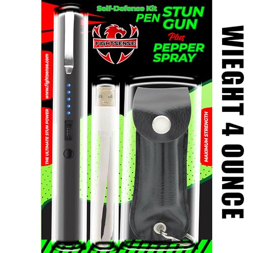 FIGHTSENSE Heavy Duty Stun Gun with Flashlight