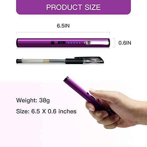 REAX Self Defense Stun Gun Flashlight Pen - Purple
