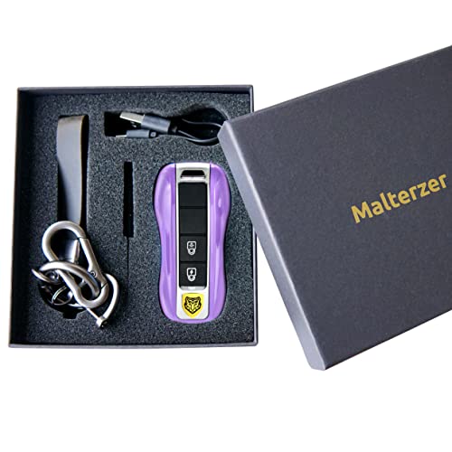 Rechargeable Stun Gun with LED Flashlight - Purple