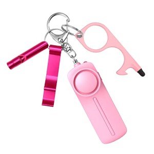 Pink Self Defense Keychain Set for Women/Kids