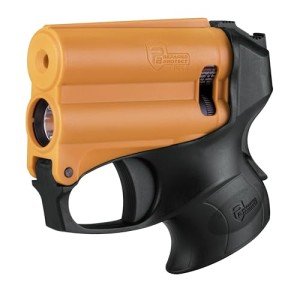 Compact Pepper Gel Launcher with Flashlight