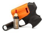 Compact Pepper Gel Launcher with Flashlight