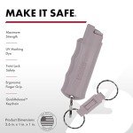 Compact Keychain Pepper Spray - Quick Release, Finger Grip