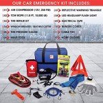 Emergency Roadside & First Aid Kit - 90 Pieces