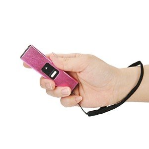 Pink USB Rechargeable Keychain Stun Gun for Women