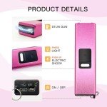 Pink USB Rechargeable Keychain Stun Gun for Women