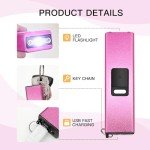 Pink USB Rechargeable Keychain Stun Gun for Women