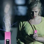 Pink USB Rechargeable Keychain Stun Gun for Women