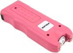 Pink Rechargeable Stun Gun with Flashlight & Alarm