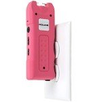 Pink Rechargeable Stun Gun with Flashlight & Alarm