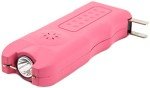 Pink Rechargeable Stun Gun with Flashlight & Alarm