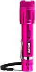 Pink Rechargeable Stun Gun with LED Flashlight