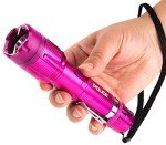 Pink Rechargeable Stun Gun with LED Flashlight