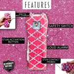 Pink Stun Gun for Women with Alarm & Flashlight
